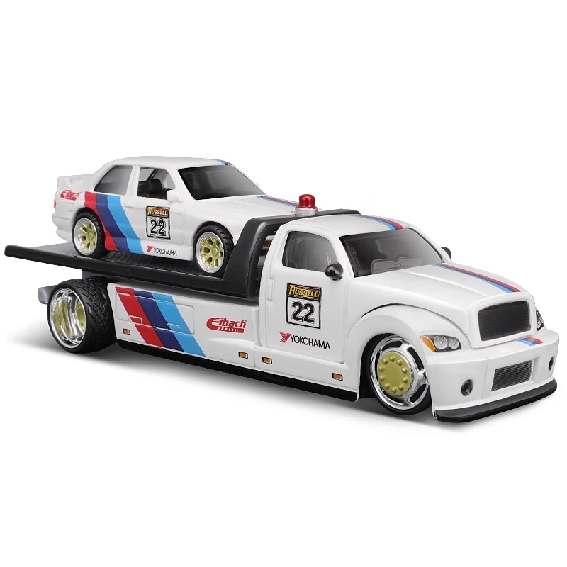Maisto 1:64 Die-Cast Flatbed Truck and BMW M3 E30 5 Maisto 1:64 Die-Cast Flatbed Truck and BMW M3 E30 - Image 5