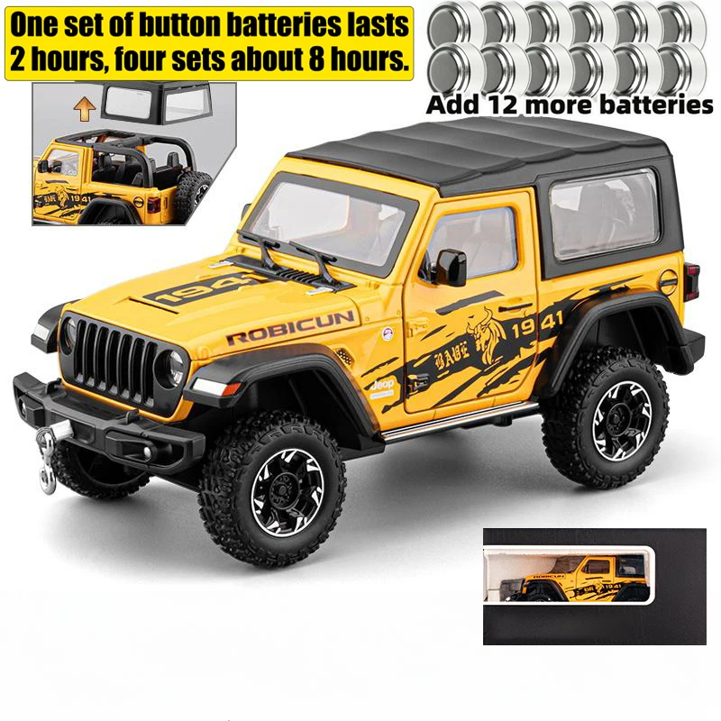 1:24 Scale Jeep Wrangler Rubicon Diecast Model 15 1:24 Scale Jeep Wrangler Rubicon Diecast Model - Image 15