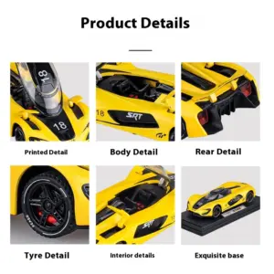 1:32 Scale White Sports Car Model with Graphics 14 Sf9b2cefe4fd64251aa098be4e7aafa59c