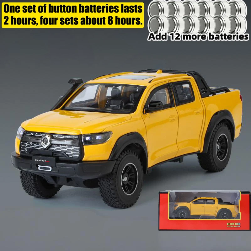 Vibrant Red Great Wall POER Pickup 1:24 Diecast Model 9 Vibrant Red Great Wall POER Pickup 1:24 Diecast Model - Image 9