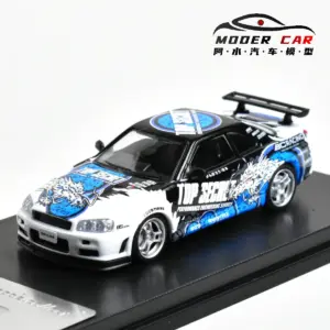 1:64 Nissan Skyline R34 V-SPEC Diecast Model 14 Sfc4f86a63f0f4ae085e50ad801c9b632E