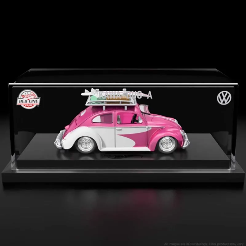 Kawa-Bug-A 1:64 Diecast Model Car Pink White 6 Kawa-Bug-A 1:64 Diecast Model Car Pink White - Image 6