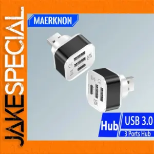 Mini USB Hub Adapter with 3 USB 3.0 Ports