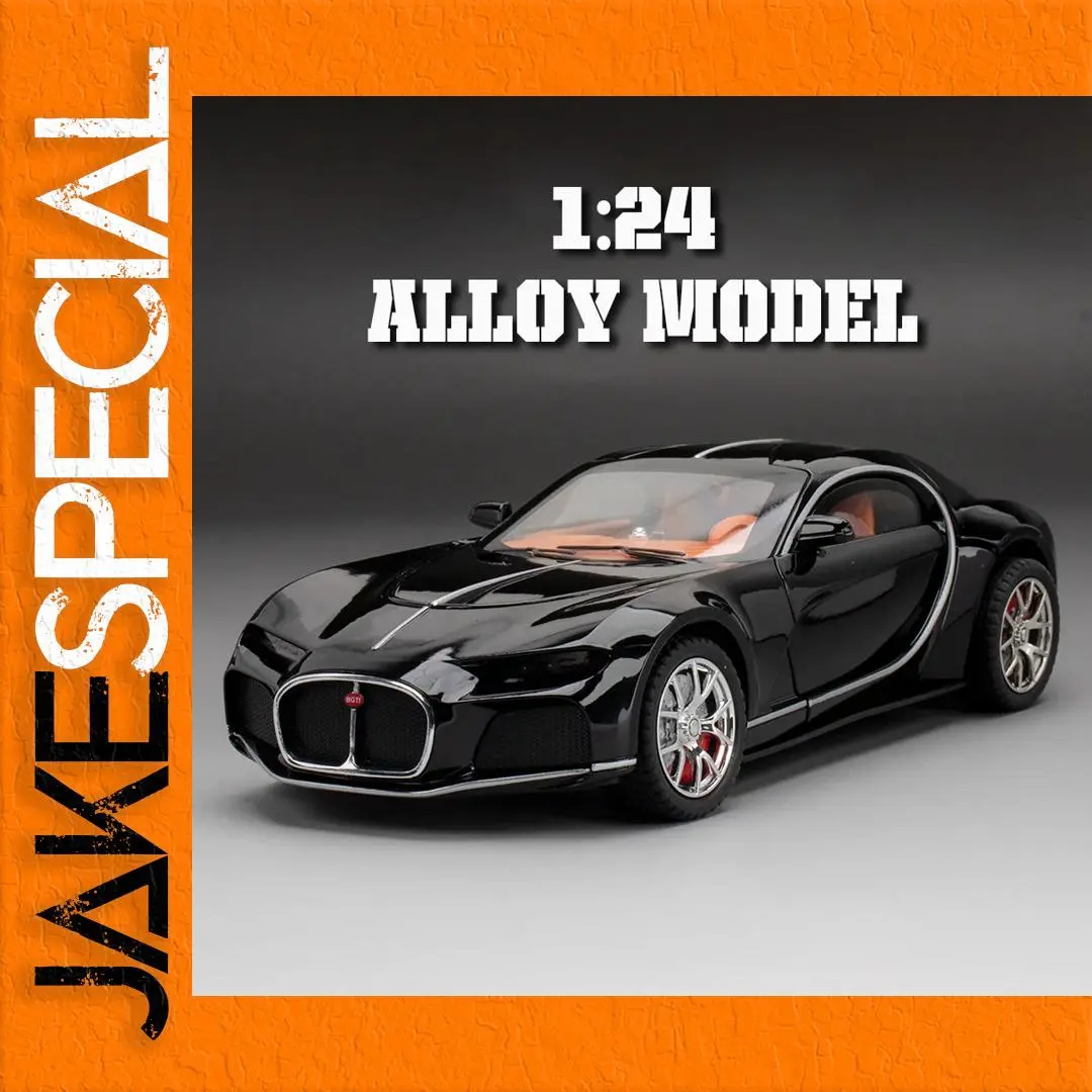 Glossy Black 1:24 Scale Alloy Model Car 1 Glossy Black 1:24 Scale Alloy Model Car