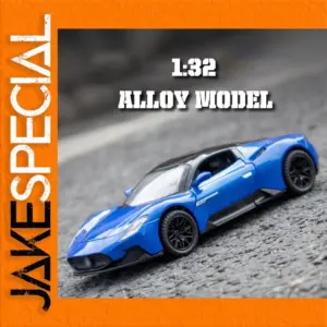 Blue Zinc Alloy Scale Model Car Decoration
