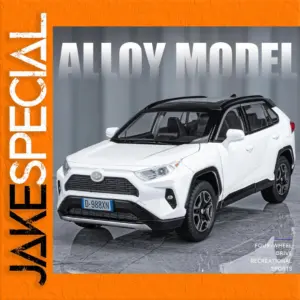RAV4 Alloy Model Car White Black Roof
