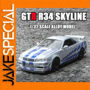 GTR R34 Skyline 1:32 Diecast Model with Lights