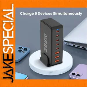 268W Multi-Port USB Charger with 8 USB-C Ports