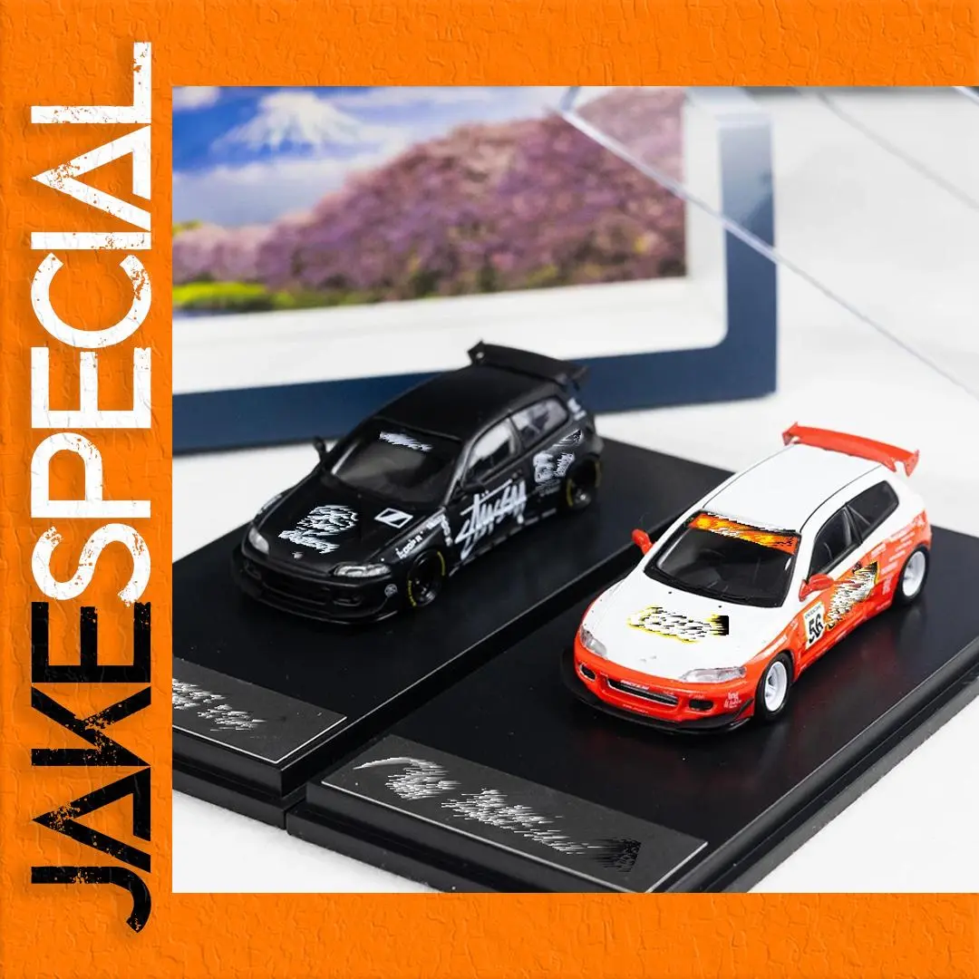 FUJI 1:64 Civic EG6 JACCS Diecast Model Set 1 FUJI 1:64 Civic EG6 JACCS Diecast Model Set