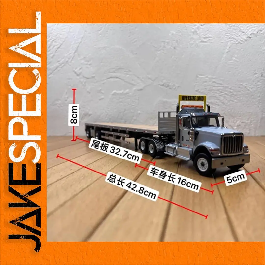 1:50 Scale Truck and Flatbed Trailer Model 1 1:50 Scale Truck and Flatbed Trailer Model