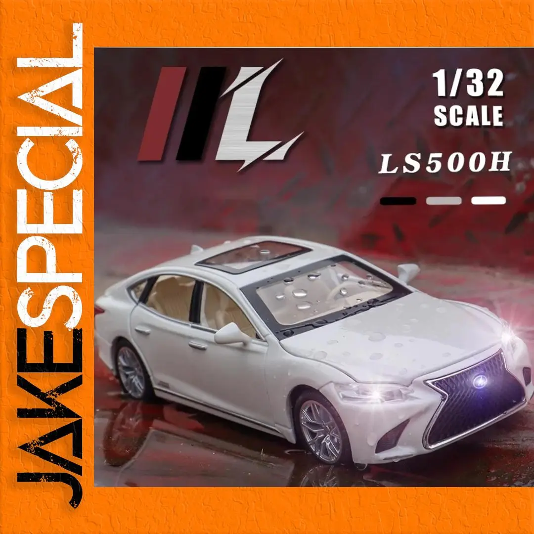 White Lexus LS500H Diecast Model 1:32 Scale 1 White Lexus LS500H Diecast Model 1:32 Scale