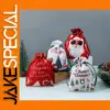 Festive Christmas Velvet Gift Bags Set