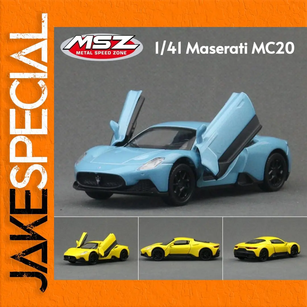 Maserati MC20 1/43 Diecast Model Car in Blue 1 Maserati MC20 1/43 Diecast Model Car in Blue