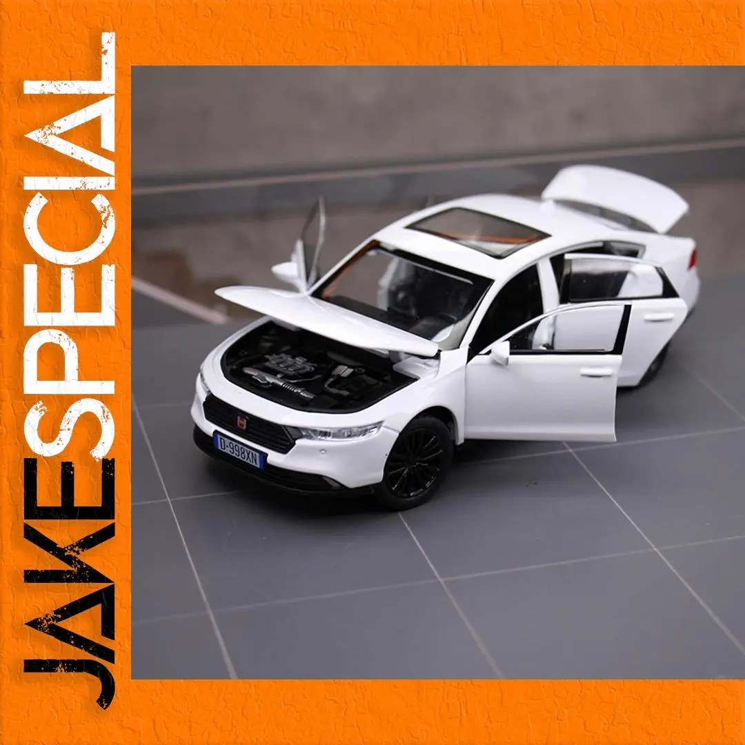 White Honda Accord Diecast Model 1:32 Scale 1 White Honda Accord Diecast Model 1:32 Scale