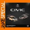 Luxurious 1:64 Rose Gold Civic Model