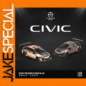 Luxurious 1:64 Rose Gold Civic Model
