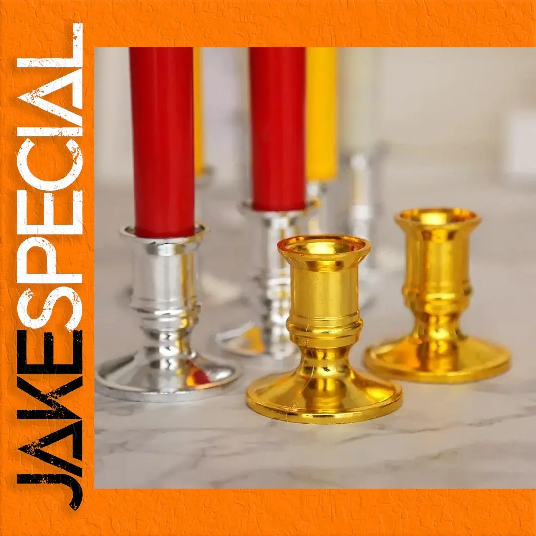 Gold and Silver Candle Holders for Electronic Candles 1 Gold and Silver Candle Holders for Electronic Candles