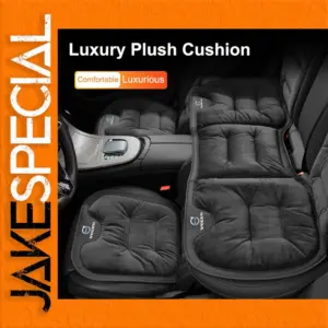 Luxury Plush Car Seat Cushion Set in Black