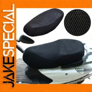 Black Honeycomb Motorcycle Seat Cover 55x75cm