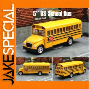 Yellow US School Bus Diecast Model 5-inch Collector Item