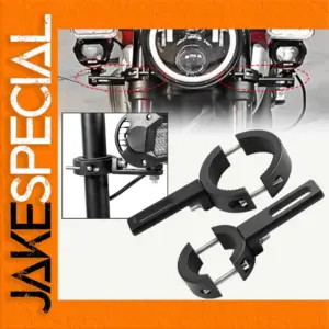 Universal Motorcycle Headlight Mount in Black Aluminum