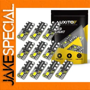 10-Piece 6500K T10 W5W LED Bulb Set for Vehicles