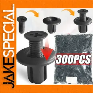 Automotive Black Plastic Fastener Set (50/100/300)