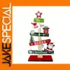Small Wooden Christmas Tree with Festive Motifs