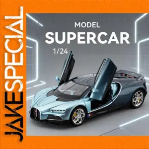 Vibrant Light Blue 1:24 Diecast Supercar Model