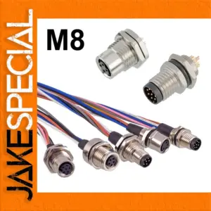 Waterproof M8 Connector with 8 Pins