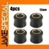 12mm Black Rubber Shock Absorber Sleeves Set