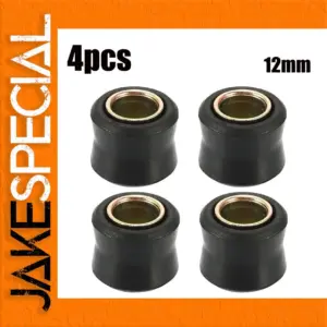 12mm Black Rubber Shock Absorber Sleeves Set