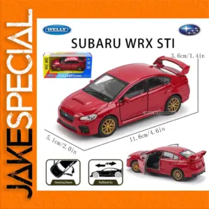 Red Subaru WRX STI Die-Cast Model 1:42 Scale