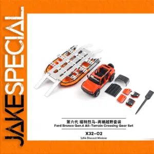 Vibrant Orange Ford Bronco Diecast Model Set