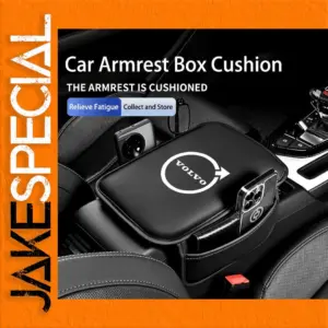 Car Armrest Cushion with Storage Pocket