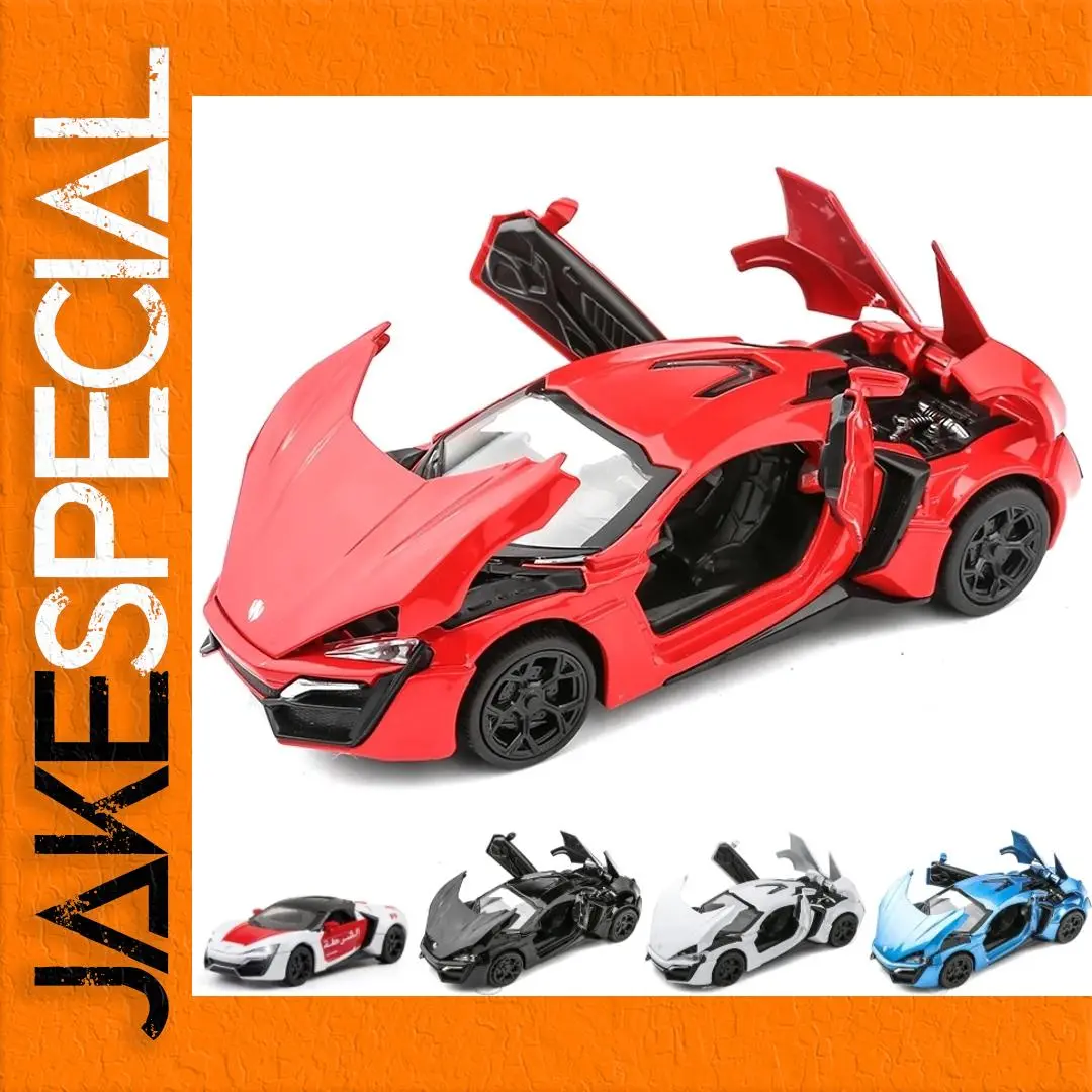 Red 1/32 Scale Lykan Diecast Model by MAKEDA 1 Red 1/32 Scale Lykan Diecast Model by MAKEDA