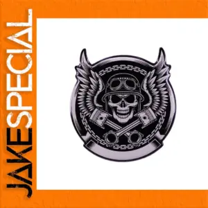 Vintage Skull & Bones Motorcycle Lapel Pin