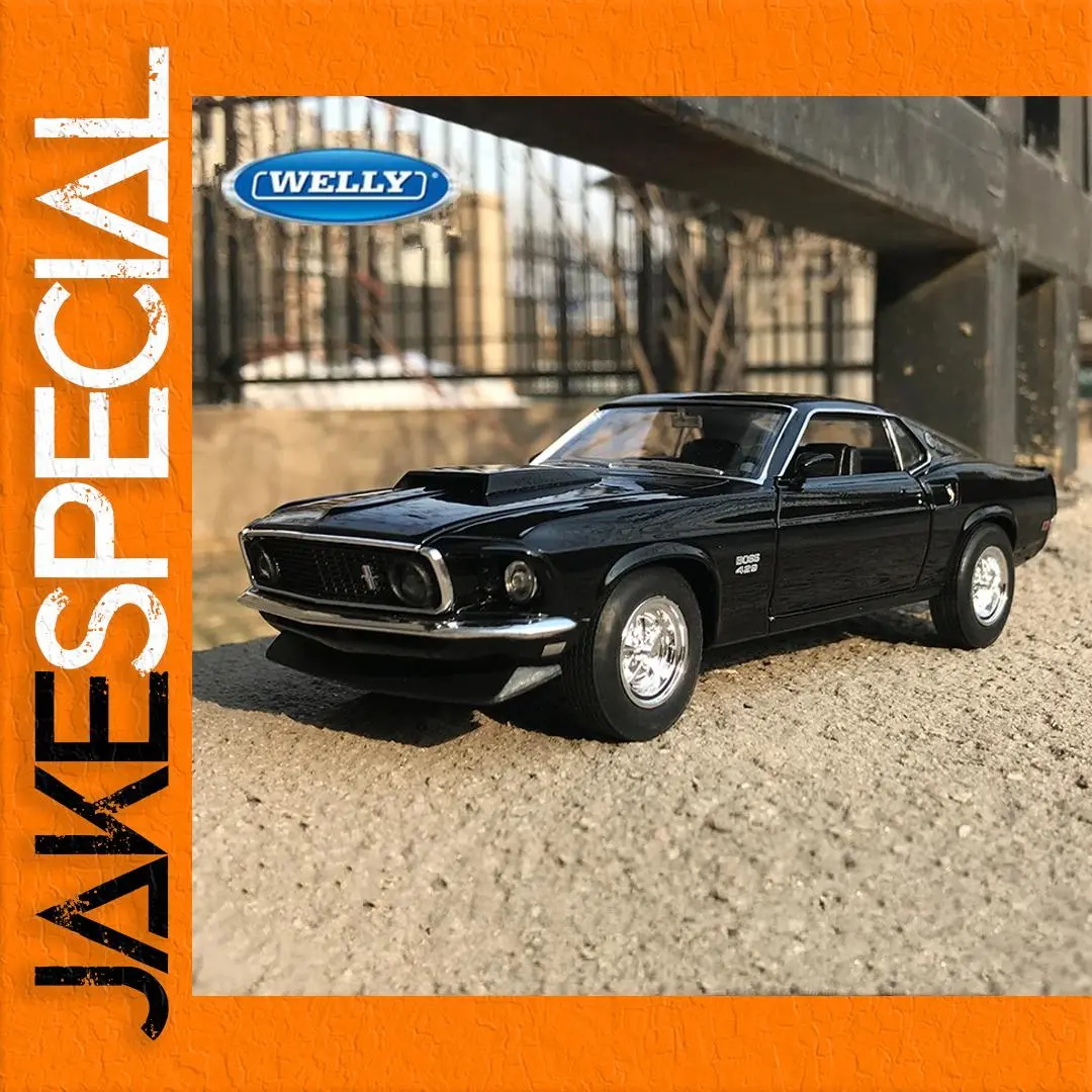 1969 Mustang Boss 429 Diecast Model Black 1 1969 Mustang Boss 429 Diecast Model Black