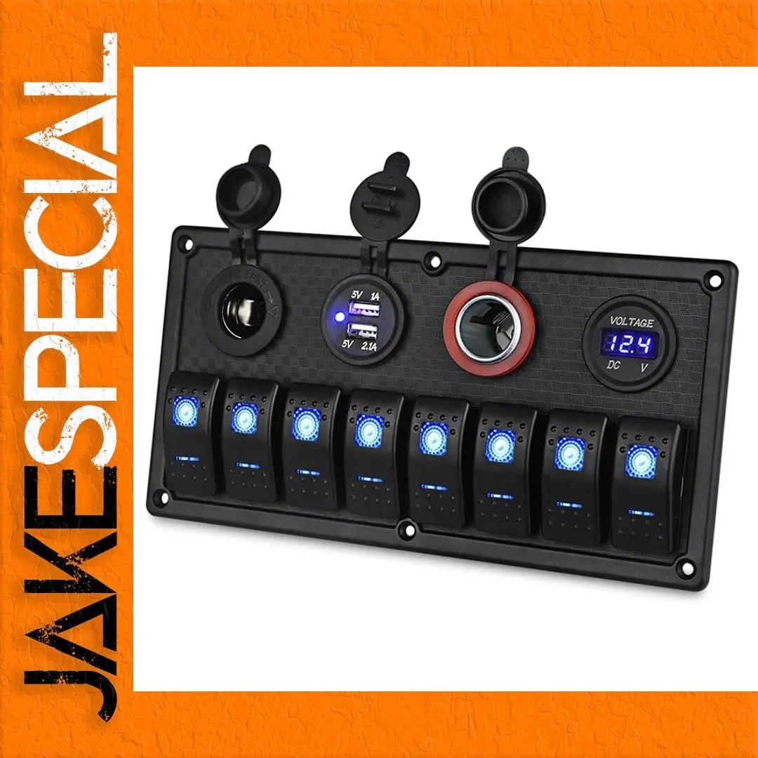 Waterproof Marine Switch Panel with Volt Meter 1 Waterproof Marine Switch Panel with Volt Meter