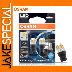 Yellow LED T20 W21W Automotive Bulb Set