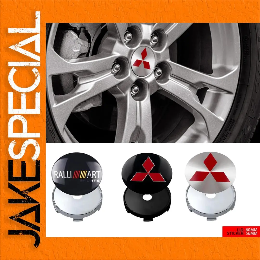 Mitsubishi Wheel Hub Cap Stickers Set 1 Mitsubishi Wheel Hub Cap Stickers Set