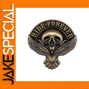 Ride Forever Skull Vintage Enamel Pin