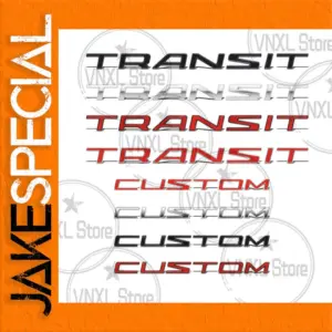 Ford Transit Custom 3D Metal Alloy Stickers