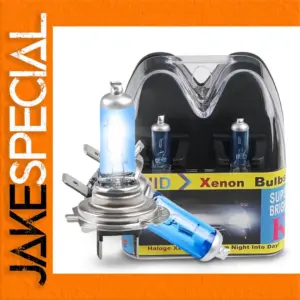 H7 Xenon White Headlight Bulb Set - 55W 12V, 6000K