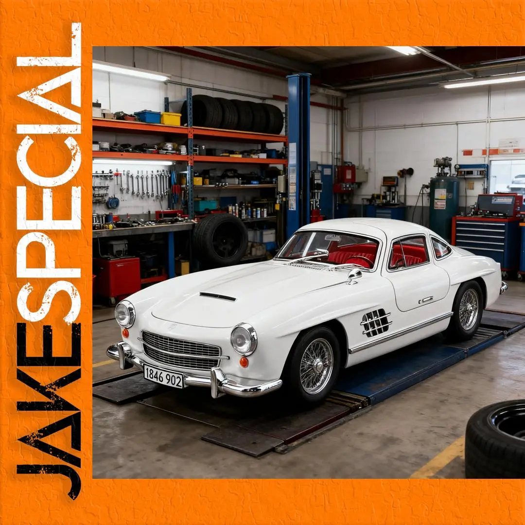 White Mercedes-Benz 300SL 1:18 Diecast Model 1 White Mercedes-Benz 300SL 1:18 Diecast Model