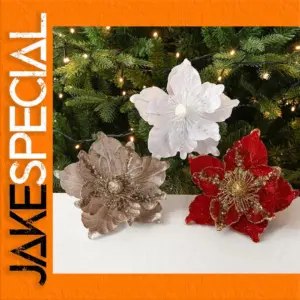 Artificial Christmas Flower Ornament - 22cm Display