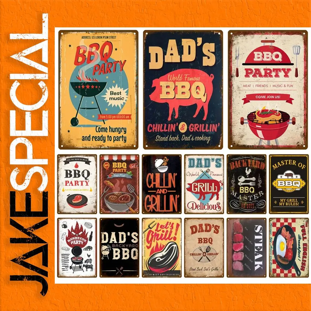 BBQ Zone Vintage Metal Tin Sign 20x30 cm 1 BBQ Zone Vintage Metal Tin Sign 20x30 cm