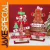 Handcrafted Wooden Gingerbread Decoration Set