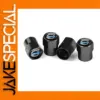 Black Aluminum Tire Valve Dust Caps Set