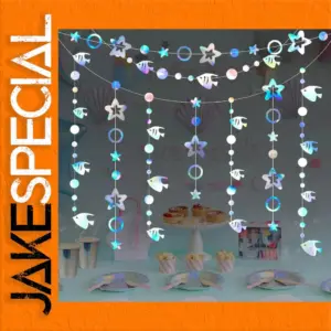 Ocean-Themed Holographic Paper Garland 3.5m
